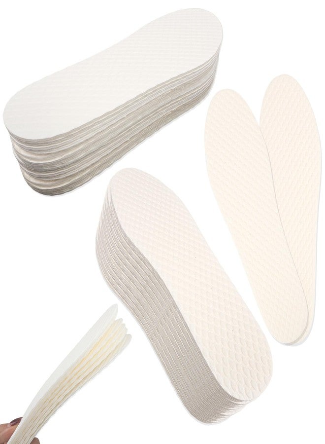 Conagel 70 Pairs Disposable Shoe Liners Replaceable Shoe Inserts Breathable Thin Insoles Sweat Absorbing Shoe Inserts Barefoot Wood Pulp Shoe Liner for Women Men Hiking Running Boot Sneaker - Image 1